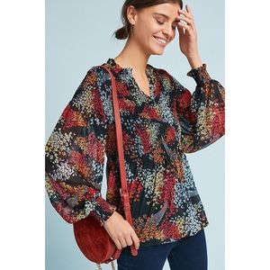 Akemi + Kin Adria Smocked Peasant Top